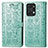 Leather Case Stands Fashionable Pattern Flip Cover Holder S03D for Huawei Honor X7a Green