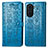 Leather Case Stands Fashionable Pattern Flip Cover Holder S03D for Huawei Nova 10 Blue