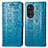 Leather Case Stands Fashionable Pattern Flip Cover Holder S03D for Huawei Nova 9 Pro Blue