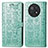 Leather Case Stands Fashionable Pattern Flip Cover Holder S03D for Huawei Nova Y91 Green