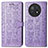 Leather Case Stands Fashionable Pattern Flip Cover Holder S03D for Huawei Nova Y91 Purple