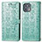 Leather Case Stands Fashionable Pattern Flip Cover Holder S03D for Motorola Moto Edge 20 Lite 5G Green