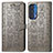 Leather Case Stands Fashionable Pattern Flip Cover Holder S03D for Motorola Moto Edge (2021) 5G