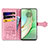 Leather Case Stands Fashionable Pattern Flip Cover Holder S03D for Motorola Moto Edge 40 5G