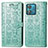 Leather Case Stands Fashionable Pattern Flip Cover Holder S03D for Motorola Moto Edge 40 Neo 5G Green