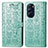 Leather Case Stands Fashionable Pattern Flip Cover Holder S03D for Motorola Moto Edge Plus (2022) 5G Green