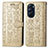 Leather Case Stands Fashionable Pattern Flip Cover Holder S03D for Motorola Moto Edge X30 5G