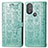 Leather Case Stands Fashionable Pattern Flip Cover Holder S03D for Motorola Moto G Play (2023)