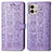 Leather Case Stands Fashionable Pattern Flip Cover Holder S03D for Motorola Moto G Stylus (2023) 4G Purple