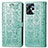 Leather Case Stands Fashionable Pattern Flip Cover Holder S03D for Motorola Moto G13 Green