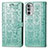 Leather Case Stands Fashionable Pattern Flip Cover Holder S03D for Motorola MOTO G52