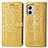 Leather Case Stands Fashionable Pattern Flip Cover Holder S03D for Motorola Moto G53j 5G