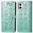 Leather Case Stands Fashionable Pattern Flip Cover Holder S03D for Motorola Moto G73 5G Green