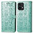 Leather Case Stands Fashionable Pattern Flip Cover Holder S03D for Motorola Moto X40 5G Green