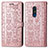 Leather Case Stands Fashionable Pattern Flip Cover Holder S03D for Nokia C3 Rose Gold