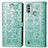 Leather Case Stands Fashionable Pattern Flip Cover Holder S03D for Nokia C31 Green