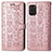 Leather Case Stands Fashionable Pattern Flip Cover Holder S03D for Nokia G100 Rose Gold