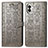 Leather Case Stands Fashionable Pattern Flip Cover Holder S03D for Nothing Phone 2 Gray