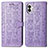 Leather Case Stands Fashionable Pattern Flip Cover Holder S03D for Nothing Phone 2 Purple