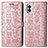 Leather Case Stands Fashionable Pattern Flip Cover Holder S03D for Nothing Phone 2 Rose Gold