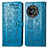 Leather Case Stands Fashionable Pattern Flip Cover Holder S03D for OnePlus Ace 2 5G Blue