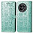 Leather Case Stands Fashionable Pattern Flip Cover Holder S03D for OnePlus Ace 2 5G Green