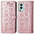 Leather Case Stands Fashionable Pattern Flip Cover Holder S03D for OnePlus Nord 2 5G