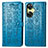 Leather Case Stands Fashionable Pattern Flip Cover Holder S03D for OnePlus Nord CE 3 5G Blue