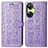 Leather Case Stands Fashionable Pattern Flip Cover Holder S03D for OnePlus Nord CE 3 Lite 5G Purple