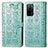 Leather Case Stands Fashionable Pattern Flip Cover Holder S03D for Oppo A53s 5G Green