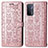 Leather Case Stands Fashionable Pattern Flip Cover Holder S03D for Oppo A54 5G