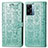 Leather Case Stands Fashionable Pattern Flip Cover Holder S03D for Oppo A77 5G Green