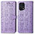 Leather Case Stands Fashionable Pattern Flip Cover Holder S03D for Oppo Find X5 5G Purple