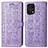 Leather Case Stands Fashionable Pattern Flip Cover Holder S03D for Oppo Find X5 Pro 5G Purple