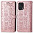 Leather Case Stands Fashionable Pattern Flip Cover Holder S03D for Oppo Find X5 Pro 5G Rose Gold