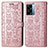 Leather Case Stands Fashionable Pattern Flip Cover Holder S03D for Oppo K10 5G India