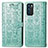 Leather Case Stands Fashionable Pattern Flip Cover Holder S03D for Oppo Reno6 5G Green