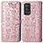 Leather Case Stands Fashionable Pattern Flip Cover Holder S03D for Oppo Reno6 Pro 5G