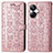 Leather Case Stands Fashionable Pattern Flip Cover Holder S03D for Realme 10 Pro+ Plus 5G