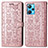 Leather Case Stands Fashionable Pattern Flip Cover Holder S03D for Realme 9 4G