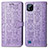 Leather Case Stands Fashionable Pattern Flip Cover Holder S03D for Realme C11 (2021) Purple