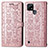 Leather Case Stands Fashionable Pattern Flip Cover Holder S03D for Realme C21