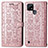 Leather Case Stands Fashionable Pattern Flip Cover Holder S03D for Realme C21Y