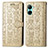 Leather Case Stands Fashionable Pattern Flip Cover Holder S03D for Realme C33 (2023)