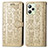 Leather Case Stands Fashionable Pattern Flip Cover Holder S03D for Realme C35