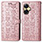 Leather Case Stands Fashionable Pattern Flip Cover Holder S03D for Realme C55