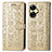 Leather Case Stands Fashionable Pattern Flip Cover Holder S03D for Realme C55