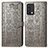 Leather Case Stands Fashionable Pattern Flip Cover Holder S03D for Realme GT Master 5G Gray