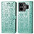 Leather Case Stands Fashionable Pattern Flip Cover Holder S03D for Realme GT Neo5 240W 5G Green