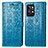 Leather Case Stands Fashionable Pattern Flip Cover Holder S03D for Realme GT2 Pro 5G Blue